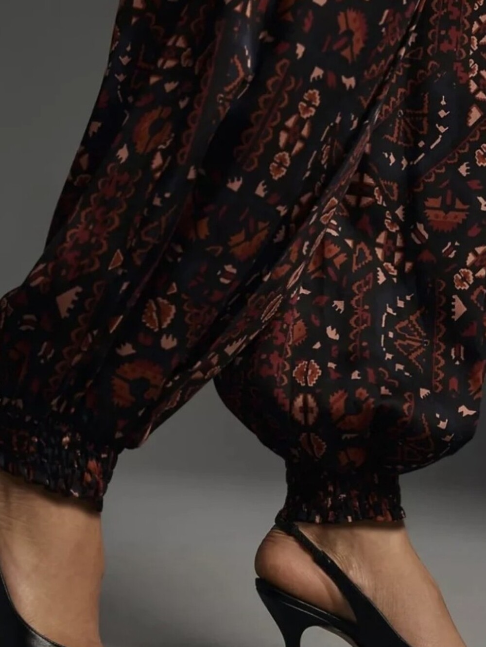 XXS-M Anthropologie Abstract Aztec Print Elastic Waist Harem Pants - Picture 4 of 14